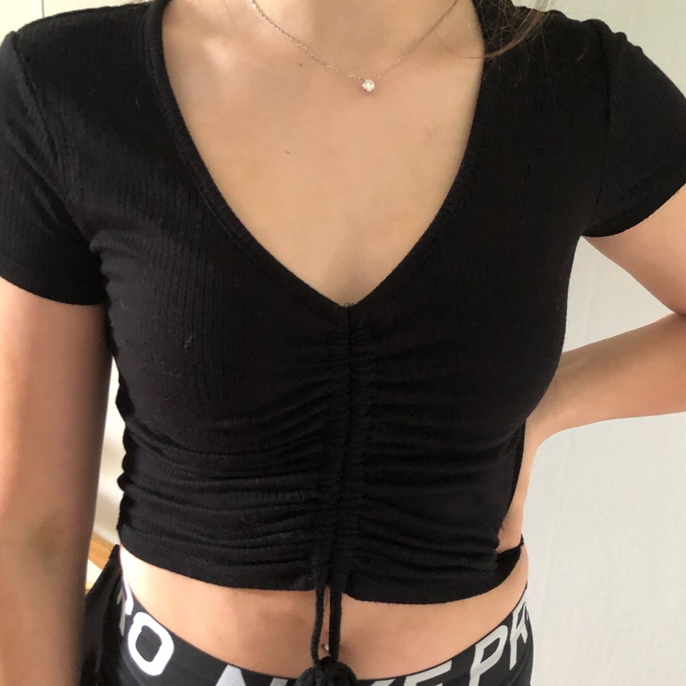 Black Ruched Top